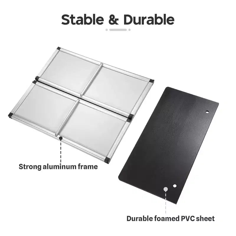 Comptoir promotionnel pliable avec table, stand de démonstration portable avec bannière (lot de 2)
