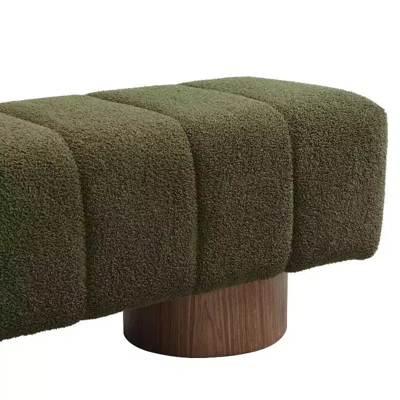 Multifunktionale Chenille-Polsterbank im modernen Stil für das Fußende des Bettes