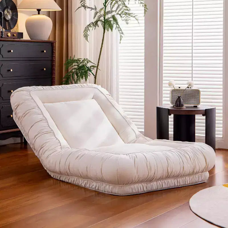 Fauteuil de sol inclinable de 67 en lin, siège ergonomique avec rembourrage en coton, canapé de détente pour enfants et adultes