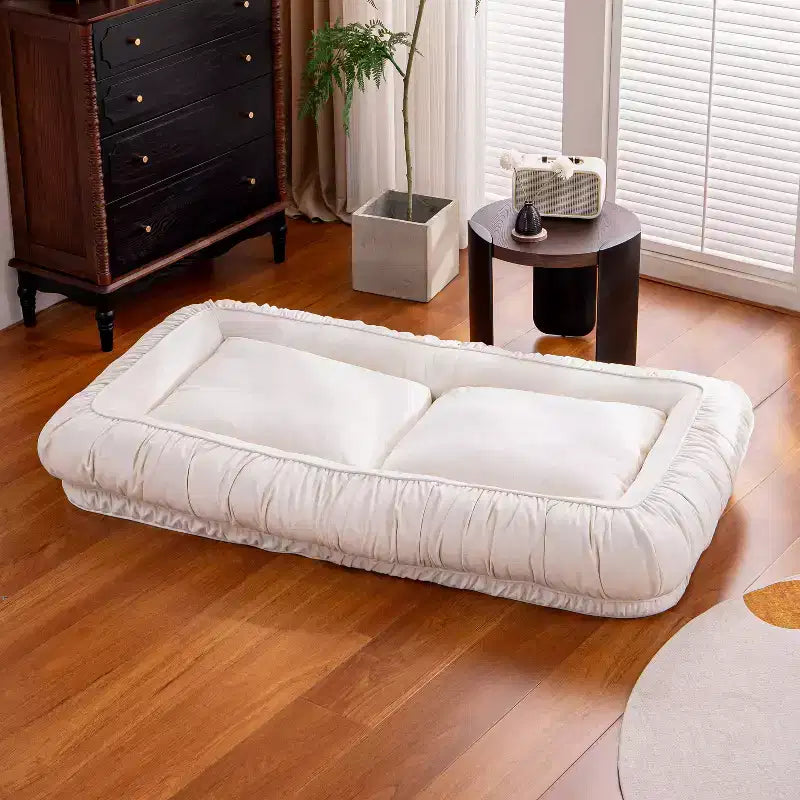 Fauteuil de sol inclinable de 67 en lin, siège ergonomique avec rembourrage en coton, canapé de détente pour enfants et adultes
