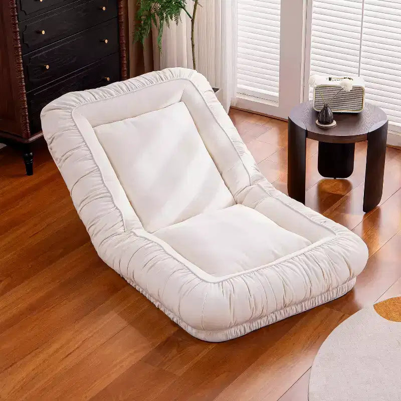Fauteuil de sol inclinable de 67 en lin, siège ergonomique avec rembourrage en coton, canapé de détente pour enfants et adultes