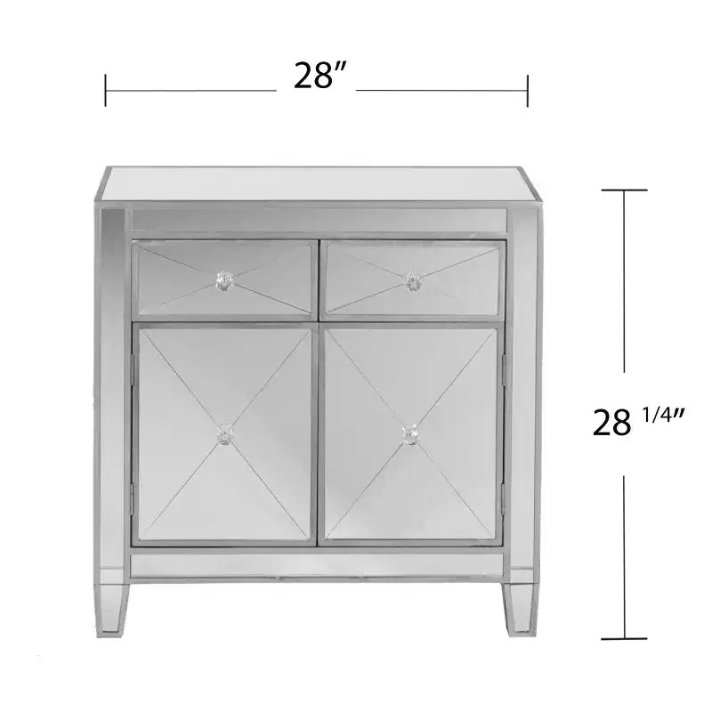 Verspiegelter Akzentschrank - Anthrazit