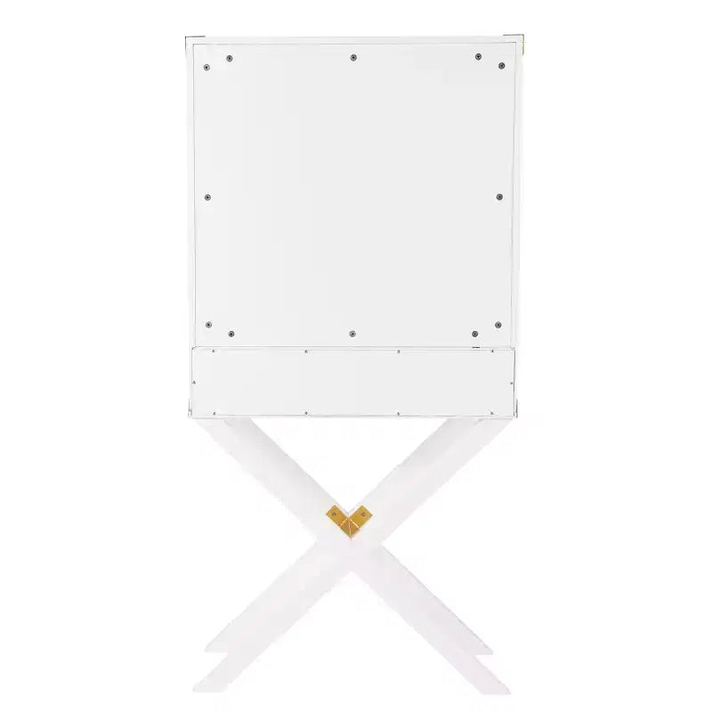 Meuble bar haut avec rangement - blanc