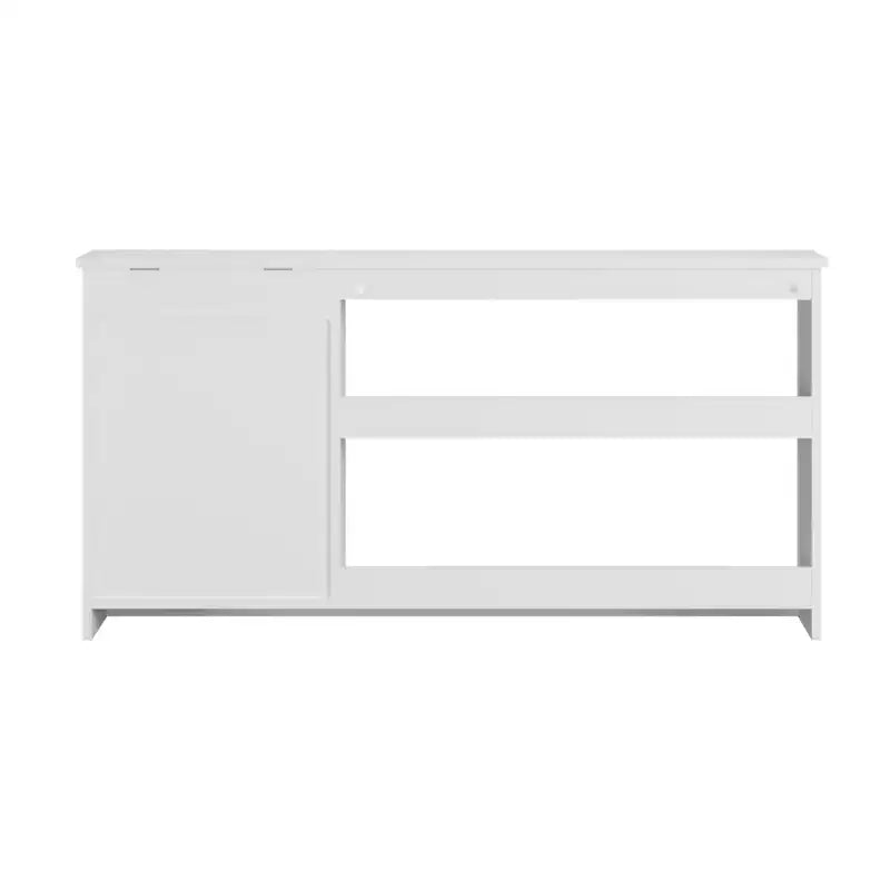 Librero y gabinete de almacenamiento de juguetes 3 en 1 para niños con pizarra, organizador moderno blanco para sala de juegos