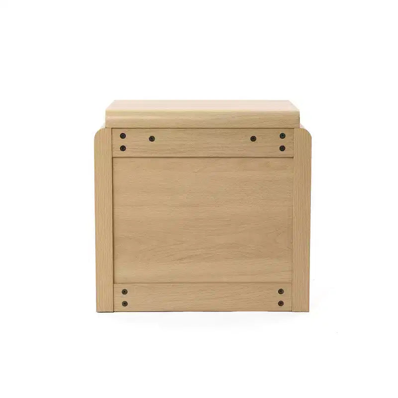 Table de chevet moderne du milieu du siècle en chêne blanc, 2 tiroirs, table d’appoint en bois d’ingénierie de 20.5, marron