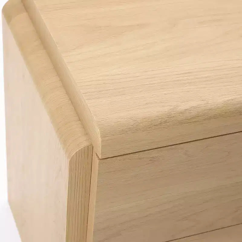Nachttisch im Mid-Century-Stil aus Weißeiche mit 2 Schubladen, 20.5', Akzenttisch aus Holzwerkstoff, Braun
