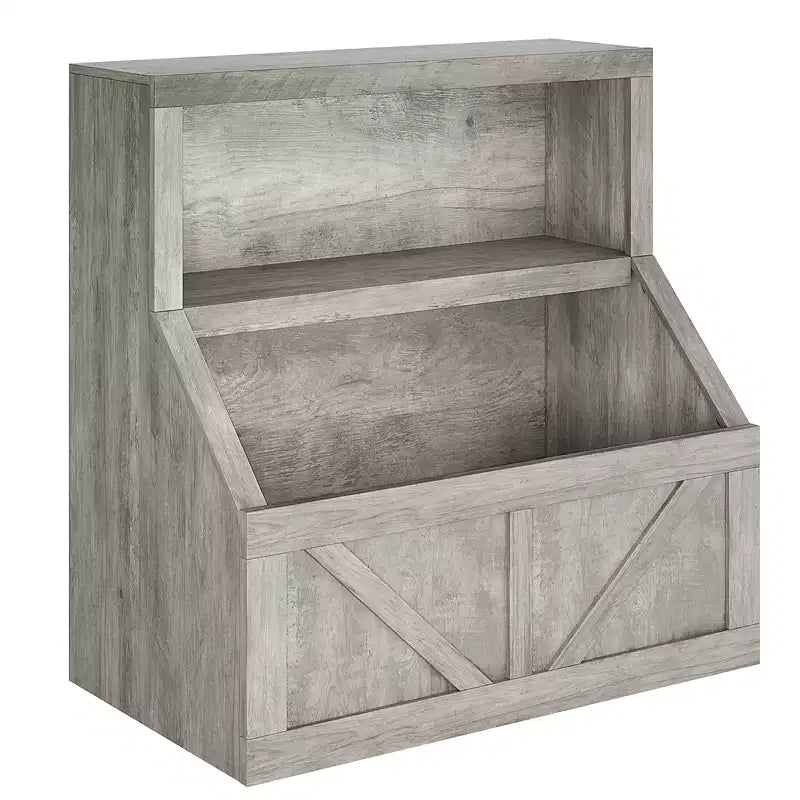 Estantería infantil y organizador de juguetes, librero de madera con gabinete de almacenamiento grande y diseño delgado antivuelco para guardería, dormitorio o sala de juegos