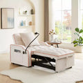 3 in 1 Convertible Sofa Chair, Sleeper Sofa Chair Bed with Adjustable Backrest, Phone Holder, USB &amp; Type-C - ModernLuxe