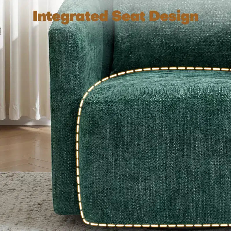 Sillón decorativo giratorio completamente ensamblado, sillón tipo barril tapizado en chenilla con cojín, acogedor sillón individual para leer en la sala de estar